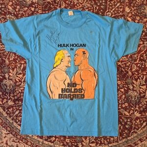 Screen Stars Bright Blue Hulk Hogan 'No Holds Barred' Graphic Tee
